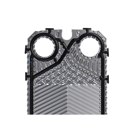 304/0.5/L Channel Plate With NBR-B Clip-on Gasket, 4 Holed